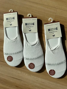 Mustang Füßlinge 6 Paar Unisex 39-42 White Mix weiß grau OEKO-TEX Baumwolle Neu - Bild 1 von 4