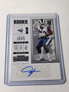 2017 Panini Contenders Justin Davis #241 Rookie Ticket Auto! Rams!