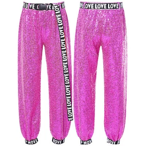Kids Girls Leggings Hip Hop Pants Stage Performance Trousers Soft Costume Jazz - Picture 1 of 68