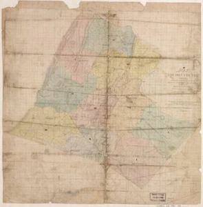 Mappa 24" X 24" 1861 della contea di Loudo[u]n, Virginia. Contea di Loudoun, Stati Uniti - Foto 1 di 1