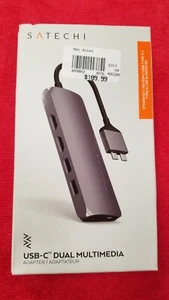 Satechi Type-C Dual Multimedia Adapter with Dual 4K HDMI, USB-C PD NEW - Picture 1 of 1
