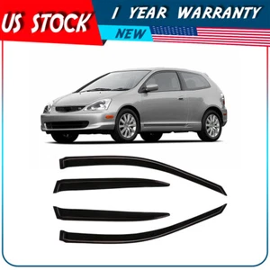 Para Honda Civic Coupé 2 puertas 1996-2000 Visera de ventana Parasoles Protectores de lluvia Deflectores - Imagen 1 de 23