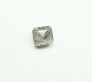 0.73ct Natural Gray Salt & Pepper emerald Shape Diamond Loose Rose diamond 529 - Picture 1 of 8