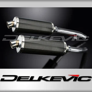 Yamaha FJR1300 2001-2005 Slip On 14" Oval Carbon Exhaust Muffler Kit - Picture 1 of 5