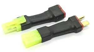 RC Battery Adaptor Connector Deans T Plug to Mini Tamiya Female Male Adapter -UK - Picture 1 of 4