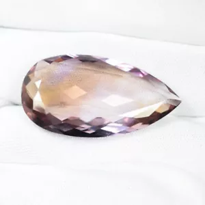 41.26Cts Best Fire Natural Brazil AAA+ Ametrine Fancy Pear Cut...!!!!! - Picture 1 of 2