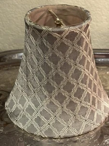 Clip On Lamp Shade-5”H-Small Brown Diamond Pattern-Many Available-FREE SHIPPING - Picture 1 of 5