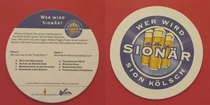 Sion Wer wird Sionär Brauerei Bierdeckel Bierfilz Bieruntersetzer - Picture 1 of 1