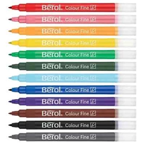 Berol Colour Stifte mit feiner Spitze verschiedene Farben 12er Pack - Bild 1 von 5
