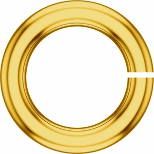 Anillo de salto 18k 10mm OD 6,5mm ID oro amarillo sólido calibre 14ga ABIERTO pesado grueso pesado EE. UU. - Imagen 1 de 5