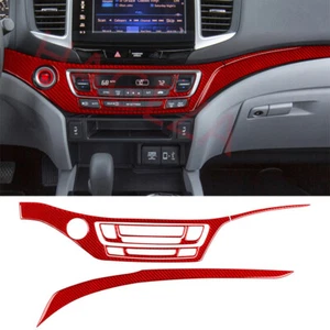 Red Carbon Fiber Console Dashboard Panel Trim For Honda Ridgeline Passport Pilot - Picture 1 of 16