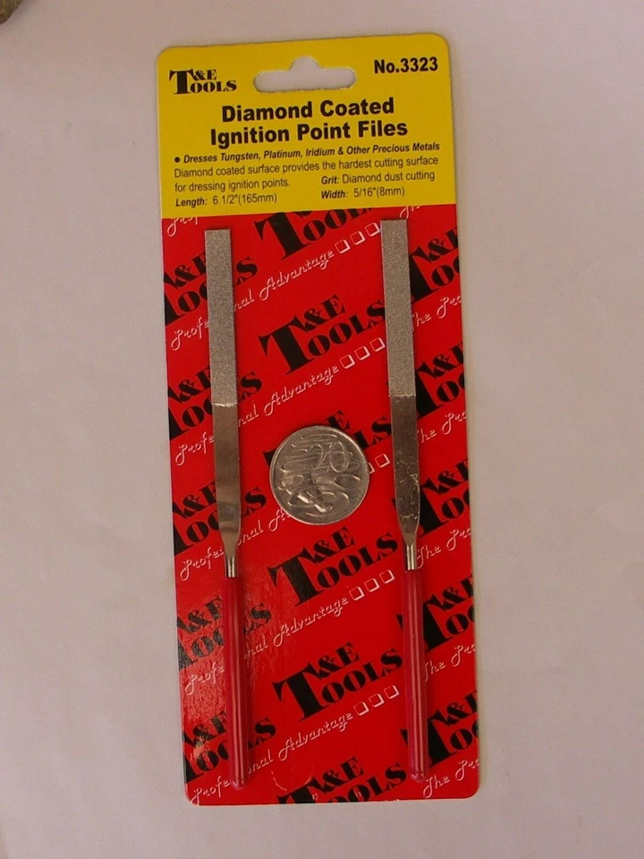 IGNITION POINTS & ELECTRICAL FILES (2) 8mm x 160mm DIAMOND COATED T&E TOOLS 3323 - Image 1 of 1