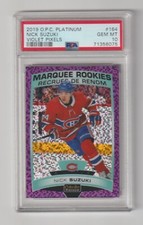 2019-20 O-Pee-Chee Platinum Violet Pixels Nick Suzuki Rookie 235/399 PSA 10