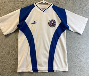 puma soccer shirt  Jersey M (10-12 Y) drifit white blue / 31-55 - Picture 1 of 11