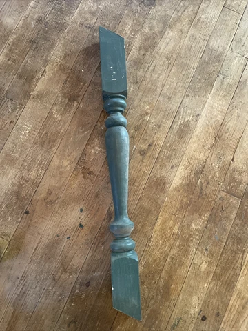 One Antique Turned Wood Spindle 2x24 Baluster Staircase Vtg Old Cover