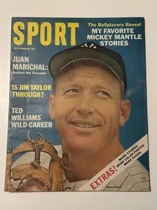 SEPTEMBER 1964 SPORT MAGAZINE MICKEY MANTLE NEW YORK YANKEES MAGAZINE EX/MT - Picture 1 of 3