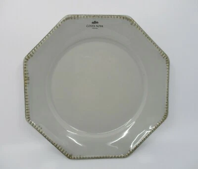 COSTA NOVA LUZIA SOFT GREY OCTAGONAL SALAD PLATE - 8 3/8" 1111E