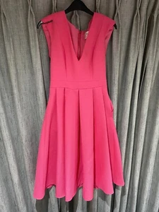 Forever Unique Cobalt Pink Dress, UK 8 - Picture 1 of 4