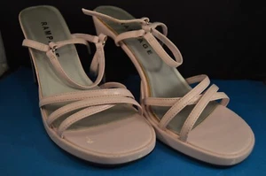 Pink RAMPAGE "Party City" Strappy SHOES Size 8 1/2 sexy cool 3 1/2" Heels Sandal - Picture 1 of 14