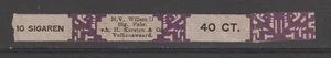 Netherlands Revenue stamp Accijns Banderol Cigars Tobacco seal Fiscal Tax 1940-3 - Picture 1 of 1