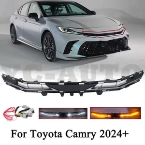 For Toyota Camry 2024 Dynamic LED Front Bumper Grille Center Grill Light 2-Color - Picture 1 of 7