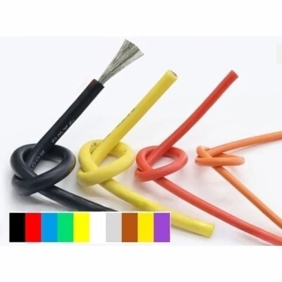 13 AWG Flexible Soft Silicone Wire Cable Red Black 0.08mm Dia Rubber Multicolour - Image 1 of 4
