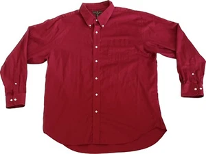 STEVE & BARRY'S Men's Long Sleeves Red Cotton Button-Front Shirt Size XXL - Picture 1 of 5