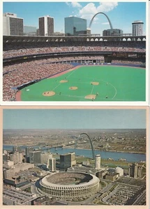(2) Older St. Louis Cardinals Busch Memorial Stadium 4x6 Postcards #1 - Picture 1 of 2