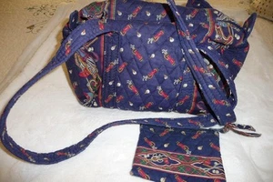 VERA BRADLEY DESIGNS Purse 100 HANDBAG ~ $42 GOLF NAVY Blue Bag Ball - Picture 1 of 7