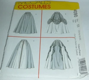Renaissance Medieval Flare Contrast Flounces Skirt Costume Sewing Pattern 14-20 - Picture 1 of 3
