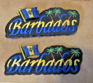 Barbados plancha/coser en parche lote de 9 talla 4 1/2" x 2" nuevo - Imagen 1 de 8