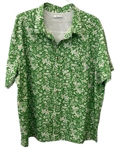 Columbia Men’s Short Sleeve Quick Dry Hawaiian Shirt XXL Green & White - Bild 1 von 19