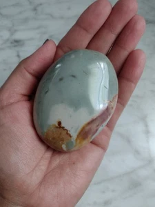Polychrome Desert Jasper Crystal Palm Stone Polished Specimen  - Picture 1 of 6
