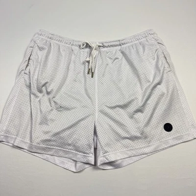 Pantalones Cortos Atléticos Brooks Brothers Forrados de Malla Rendimiento Blanco Gris Para Hombre XL Foto 1 de 4