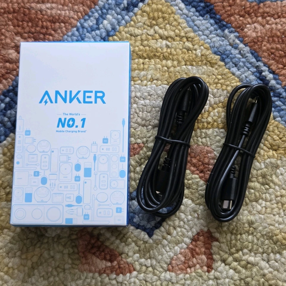 2 Anker Type-C to Type-C Charging Cables 5 Ft NEW - Image 1 of 1