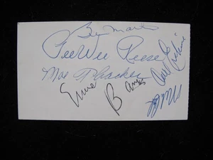 AUTOGRAPHED 1983 NIGHT OF THE STARS TICKET. PEE WEE REESE, BILLY MARTIN, BANKS - Picture 1 of 3