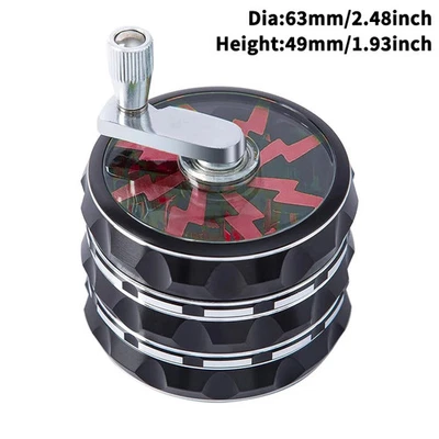Hand Crank Tobacco Grinder Pollinator Manual Mills 4 Layers Smoke Grass Crusher - Image 1 of 4