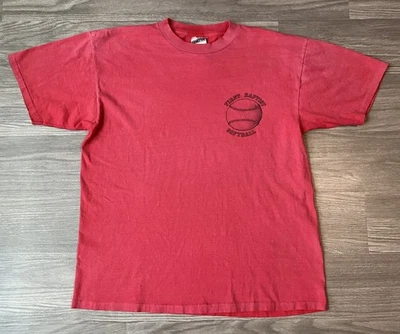 Camiseta roja vintage de softbol bautista de los 90 talla XL puntada única Foto 1 de 4