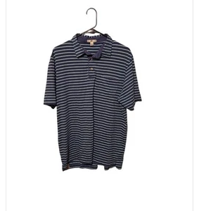 Camisa Polo Peter Millar Azul Rayas Para Hombre L 100% Algodón Pima Manga Corta Golf - Imagen 1 de 6
