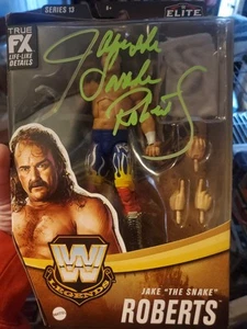 WWE/WWF/AEW JAKE THE SNAKE ROBERTS SIGNED LEGENDS ELITE SERIES AUTOGRAPH HOF - Picture 1 of 2
