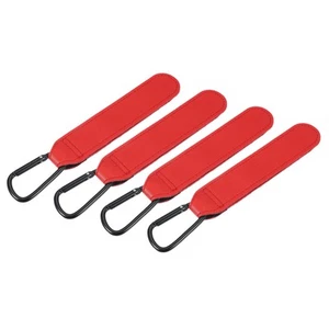4 Pack Shopping Cart Hooks, Leather Shopping Cart Hooks, Bright Red - Imagen 1 de 6