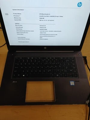 HP ZBook Studio G3 Core i7-6820HQ@ 2,70 GHz, 4 GB RAM, SIN SSD SOLO PARA REPUESTOS. Foto 1 de 4