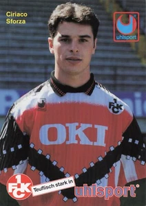 Ciraco Sforza - Biglietto autografo 1° FC Kaiserslautern - Foto 1 di 2