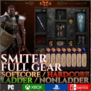 ✅ SMITHER PALADIN FULL SET ✅ PC PS4 PS5 XBOX SWITCH ✅ D2R DIABLO 2 RESURRECTED - Picture 1 of 2