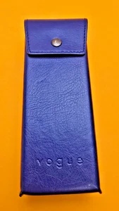 Vogue Sonnenbrille Brille Kunstleder Rechteckig Druckknopf Etui Navy Blau - Bild 1 von 5