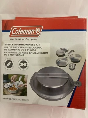 Coleman Mess Kit  5 Piece Aluminum Scout Design Nesting Camping Backpack New NIB - Image 1 of 4