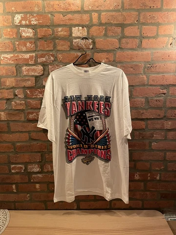 Vintage Starter Mens L New York Yankees 1996 MLB World Series Champions T-shirt Cover