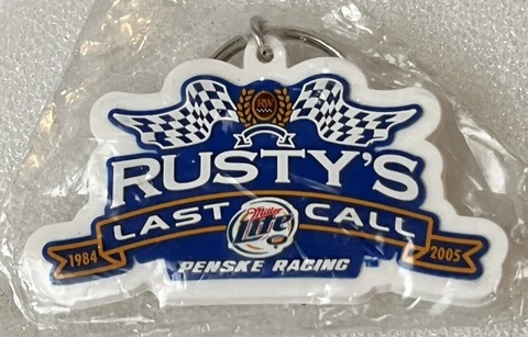 NASCAR Rusty Wallace Penske Racing Miller Light Rusty's Last Call Keychain Cover