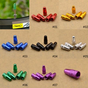 Colourful Bicycle Air Valve Cap for Presta Wheel Rim Tyre Stem Dust Cover 5 Pcs - Picture 1 of 22