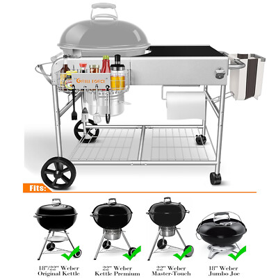 Grill Table Kettle Grill Cart Stand Fit 18 22...